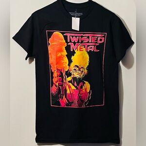 Rare Twisted Metal Shirt Black Size Mens S Pink Yellow Clown 100% Cotton